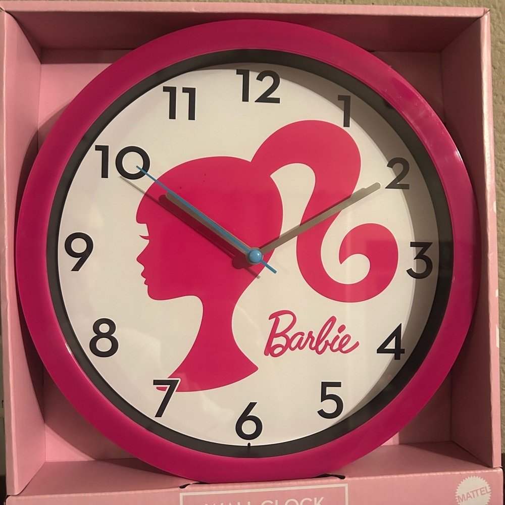 barbie wall clock